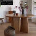 Authentic Wabi-Sabi Solid Wood Round Dining Table for Modern Homes