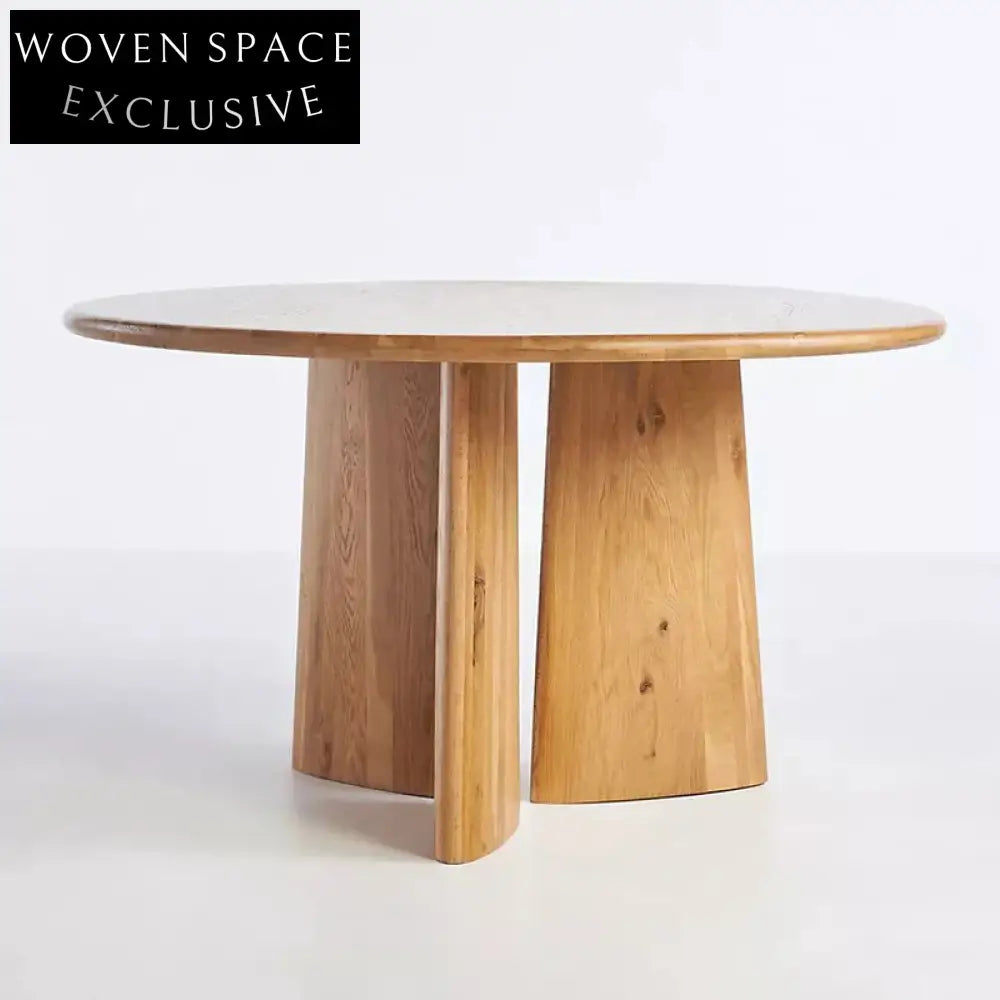 Authentic Wabi-Sabi Solid Wood Round Dining Table for Modern Homes