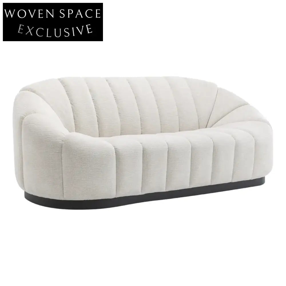 Avalon 2.5 Seater Sofa - Cream Chenille Stool