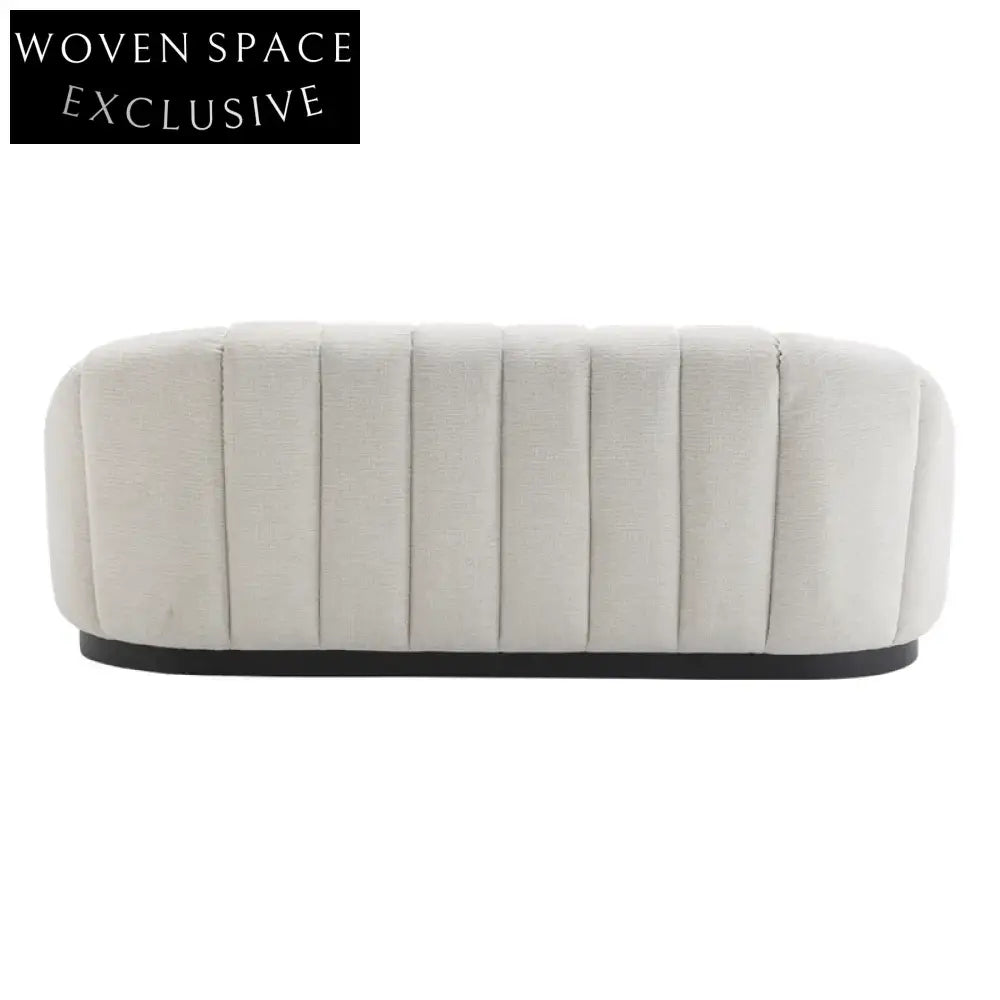 Avalon 2.5 Seater Sofa - Cream Chenille Stool