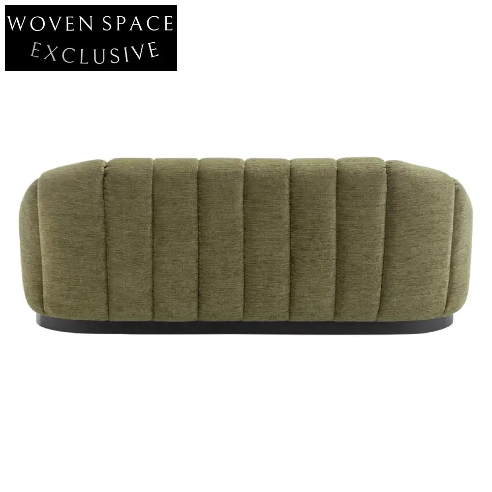 Avalon 2.5 Seater Sofa - Olive Chenille Stool
