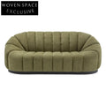 Avalon 2.5 Seater Sofa - Olive Chenille Stool