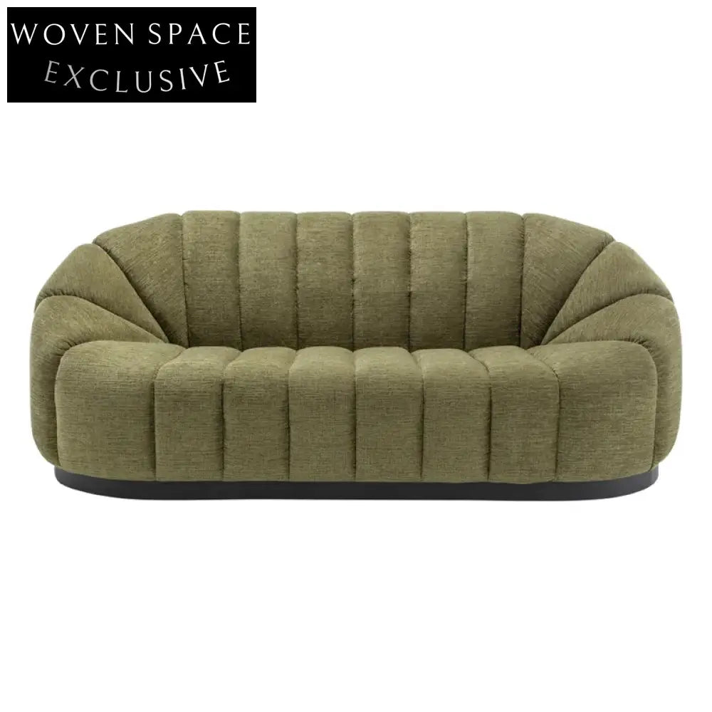 Avalon 2.5 Seater Sofa - Olive Chenille Stool