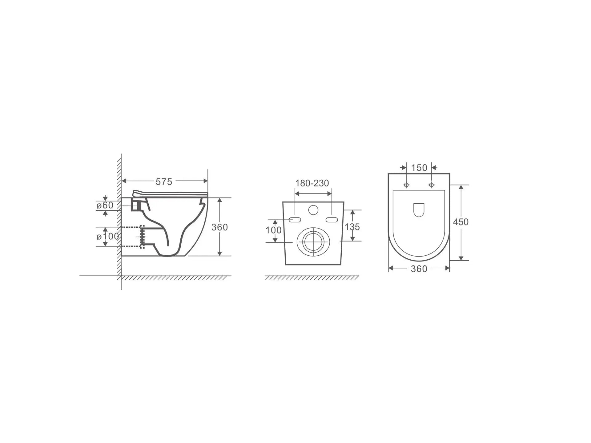 Raul66 Wall Hung Pan