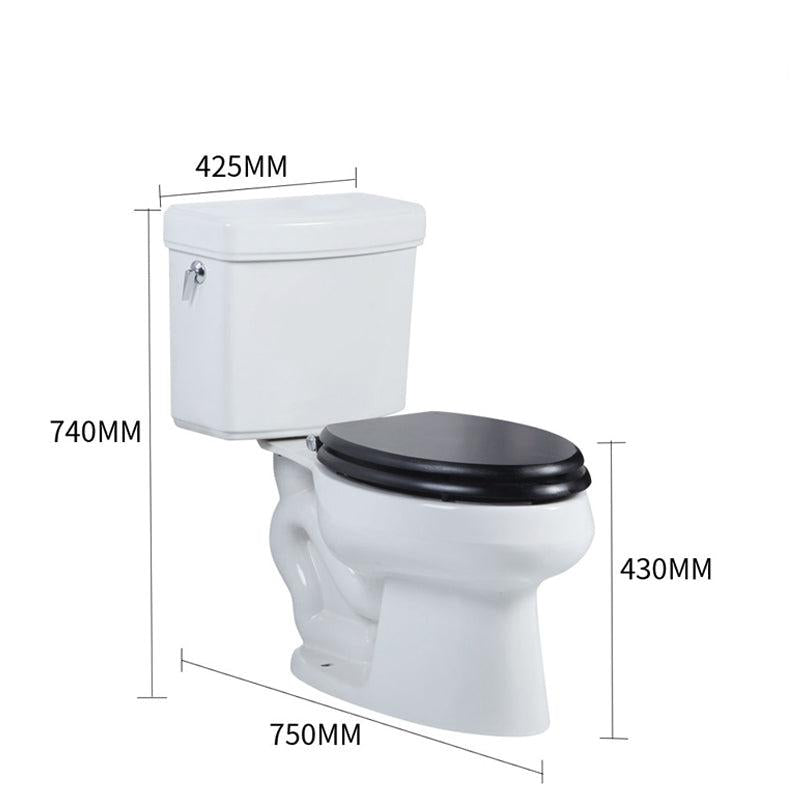 Biella Debolai Classical Split Toilet with Solid Wood
