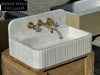 Barber Carrara Ribbed Marble Sink