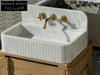 Barber Carrara Ribbed Marble Sink