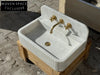 Barber Carrara Ribbed Marble Sink