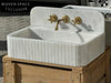 Barber Carrara Ribbed Marble Sink