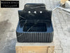 Barthélemy Nero Ribbed Marble Sink - Wall Mounted