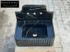 Barthélemy Nero Ribbed Marble Sink - Wall Mounted