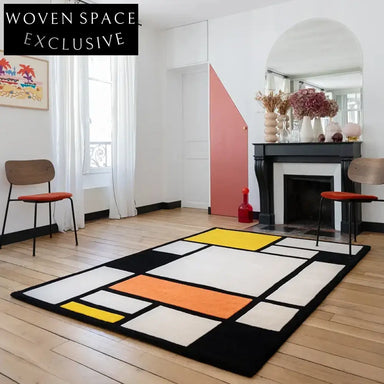 Bauhaus Geometric Custom Handmade Polyester Fiber Living Room Carpet