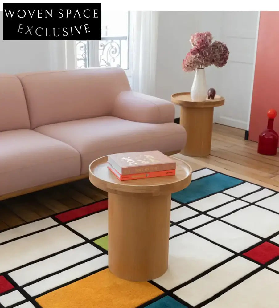 Bauhaus Geometric Custom Handmade Polyester Fiber Living Room Carpet