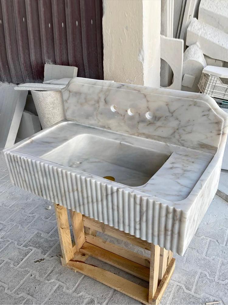 Orleane Mooli Home Custom Natural Marble Washbasin