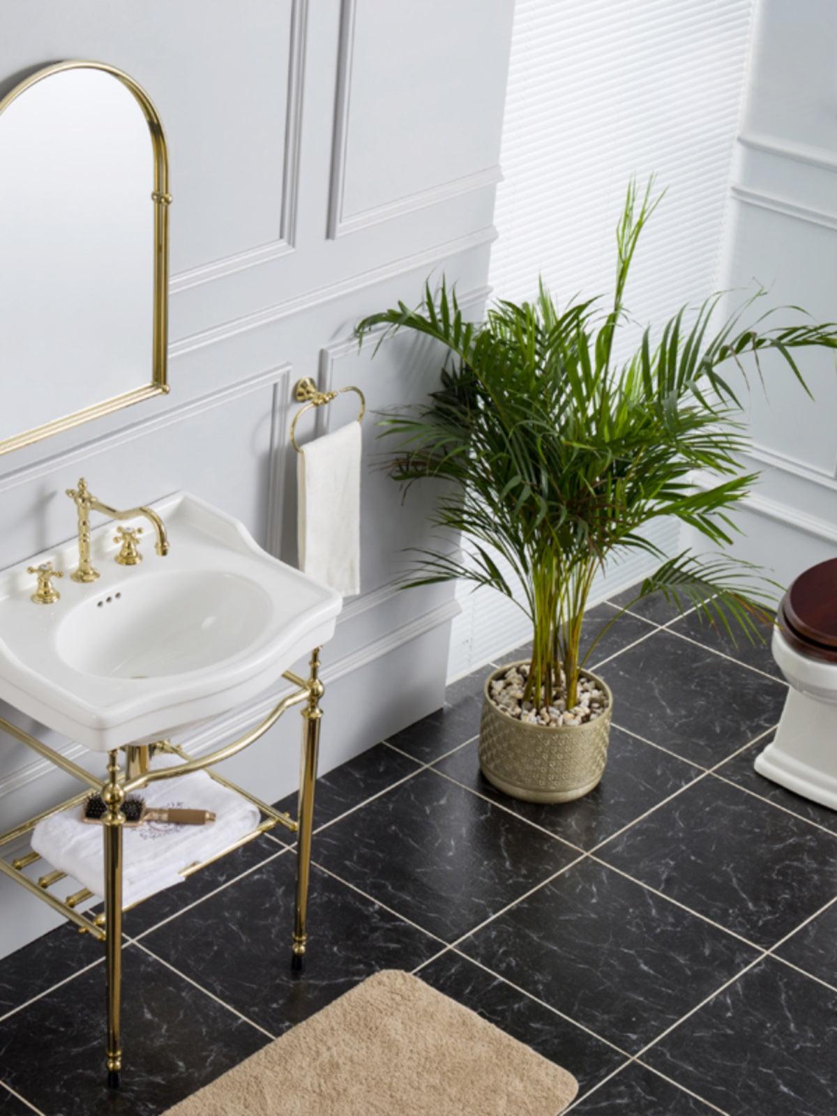 Jeffroi Retro Brass Double-Layer Wash Basin Set