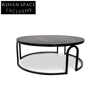 Ben Oak Coffee Table - Full Black Coffee Tables
