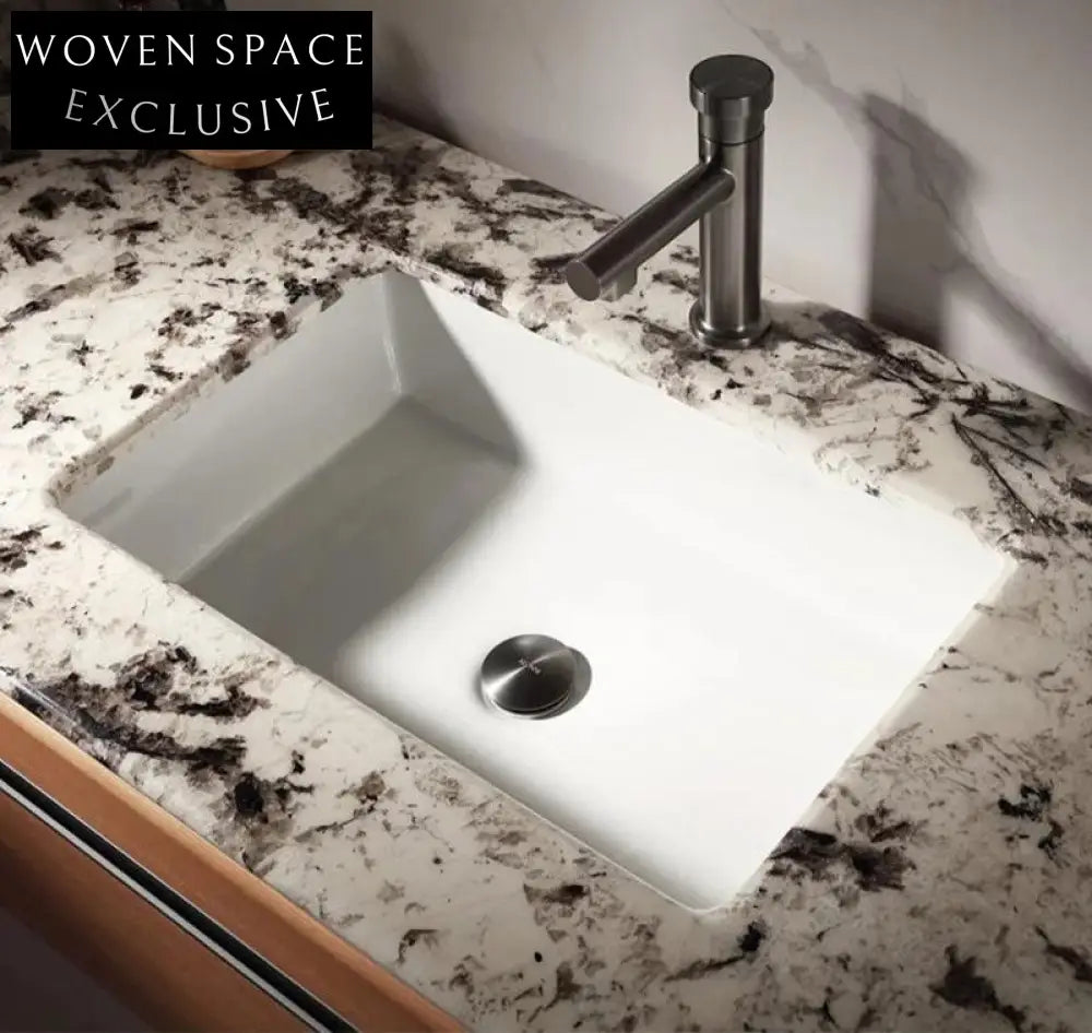 Benjamin Modern Solid Wood Bathroom Cabinet with Marble Basin