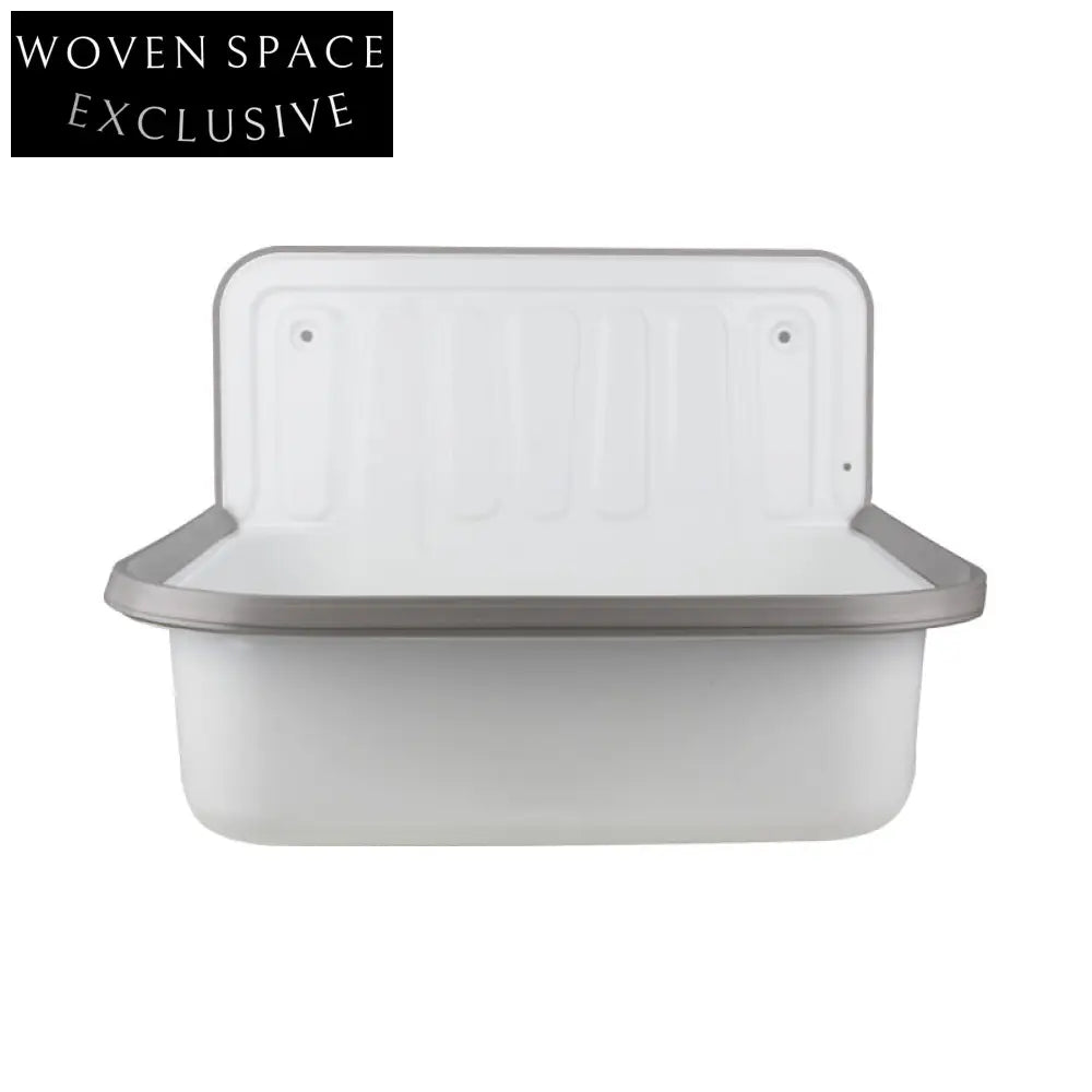 Bérénice Head Retro Wall-Mounted Enamel Sink Sink gray edge in stock