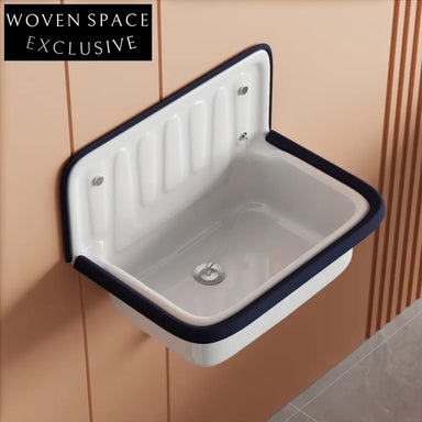 Berthe Iron Enamel Wall-Mounted Basin Without faucet