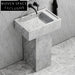 Best Price Calacatta Viola Marble Sink Pedestal Basin Wash Free Standing Bathroom Modern Marble Pedestal Sink