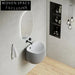 Big Modern Ceramic Wall-Hung Bathroom Wash Basin Sink, Single Faucet Hole, Space-Saving