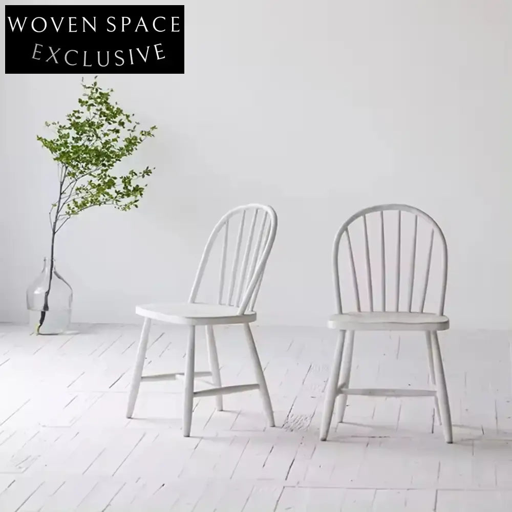 Elegant French Vintage Birch Wood Dining Chair for Modern Home Kitchen