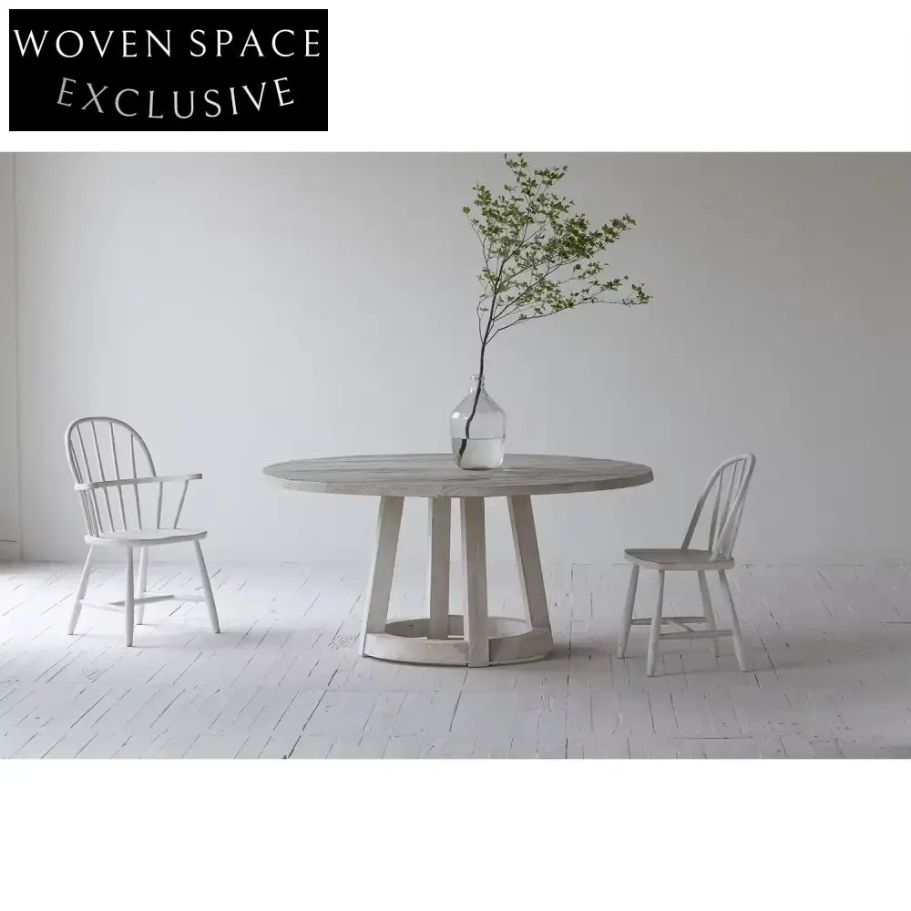 Elegant French Vintage Birch Wood Dining Chair for Modern Home Kitchen