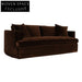 Birkshire 3 Seater Slip Cover Sofa - Dark Chocolate Velvet Sofa