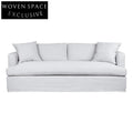 Birkshire 3 Seater Slip Cover Sofa - Grey Linen