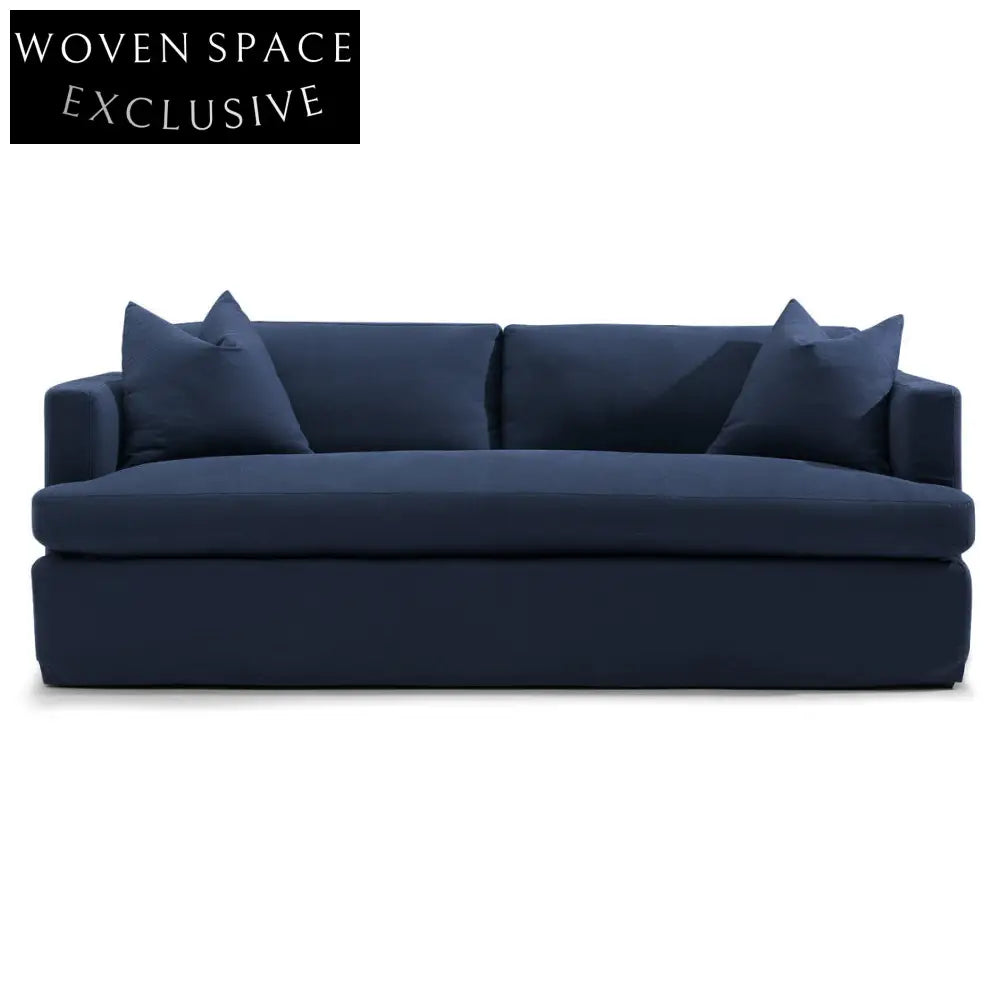 Birkshire 3 Seater Slip Cover Sofa - Navy Linen