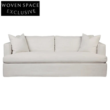 Birkshire 3 Seater Slip Cover Sofa - Off White Linen
