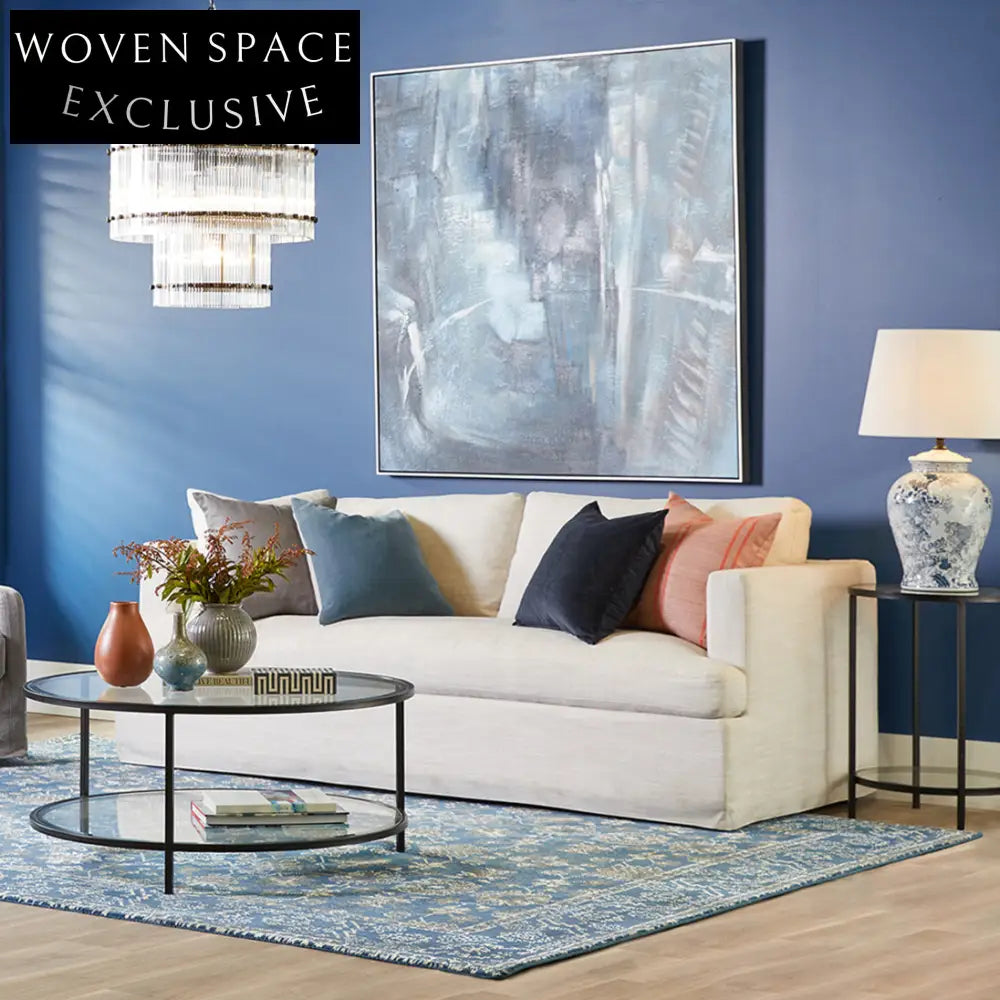 Birkshire 3 Seater Slip Cover Sofa - Off White Linen Sofa