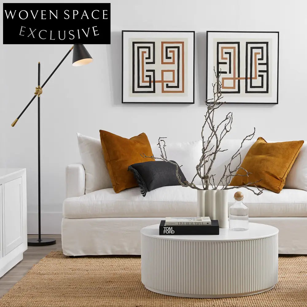 Birkshire 3 Seater Slip Cover Sofa - White Linen Sofa