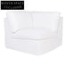 Birkshire Slip Cover Corner Seat Chair - White Linen Sofa