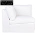 Birkshire Slip Cover Corner Seat Chair - White Linen Sofa