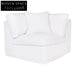 Birkshire Slip Cover Corner Seat Chair - White Linen