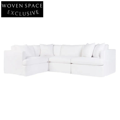 Birkshire Slip Cover Modular Sofa - White Linen Option 2