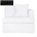 Birkshire Slip Cover Right Arm Facing Seat - White Linen Sofa