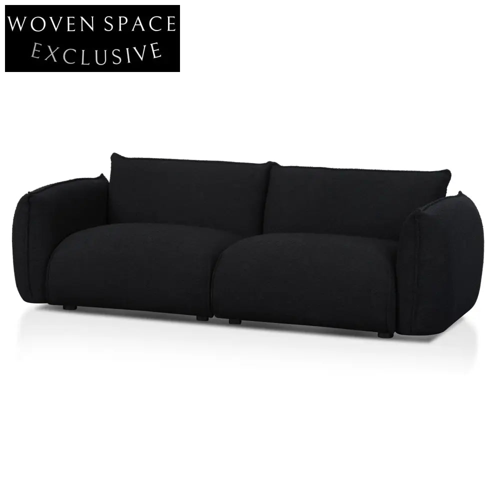 CLC8179-IG 3 Seater Sofa - Black Boucle