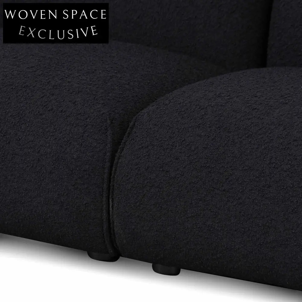Black Boucle 3 Seater Sofa Sofas