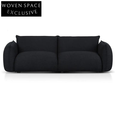 Black Boucle 3 Seater Sofa Sofas