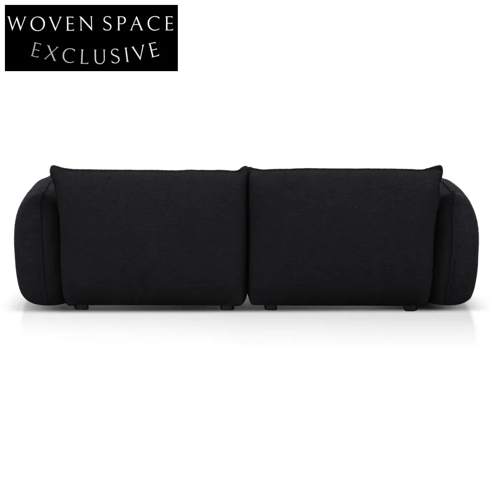 Black Boucle 3 Seater Sofa Sofas