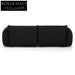Black Boucle 3 Seater Sofa Sofas