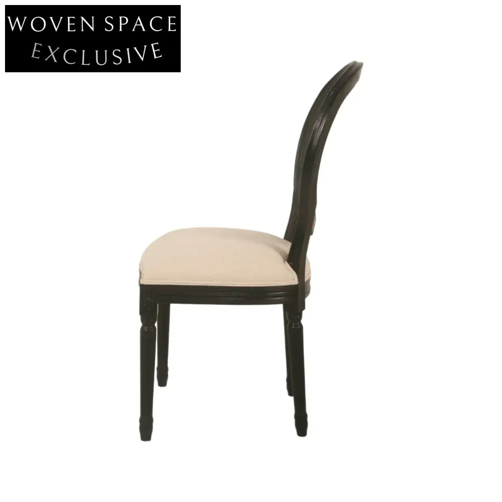 Black ELM Dining Chair - Light Beige (Set of 2) Dining Chair