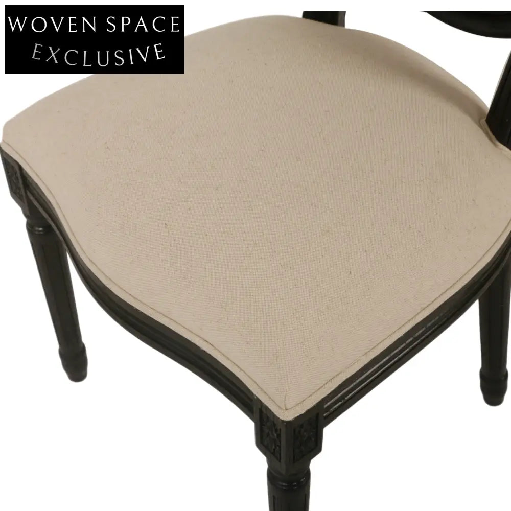 Black ELM Dining Chair - Light Beige (Set of 2) Dining Chair