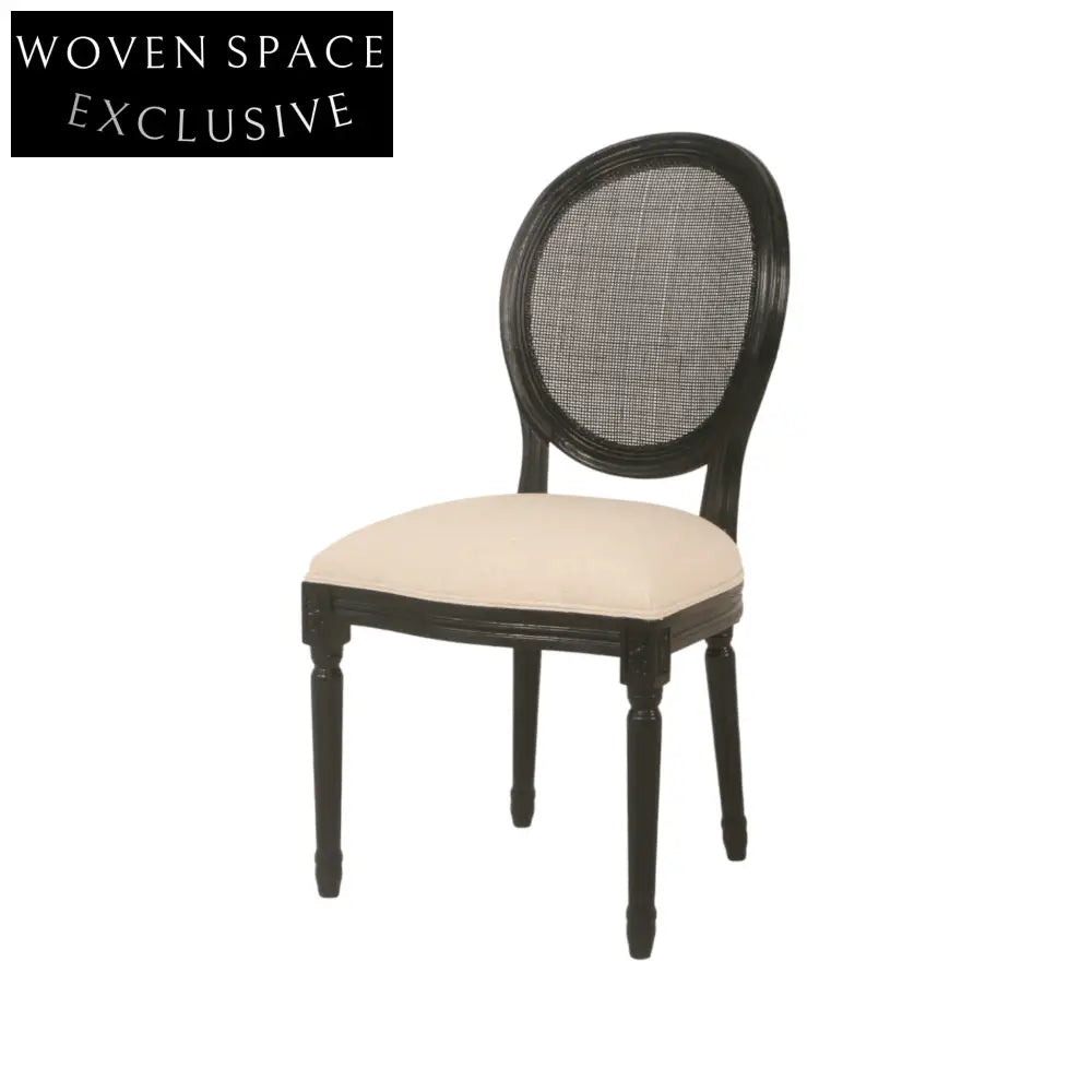 Black ELM Dining Chair - Light Beige (Set of 2) Dining Chair