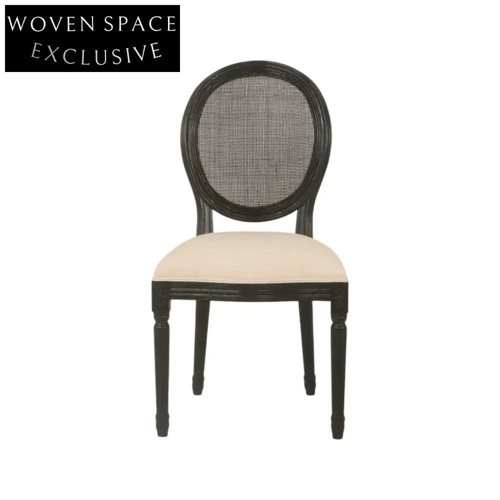 Black ELM Dining Chair - Light Beige (Set of 2) Dining Chair