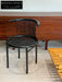 Vintage Helmut Lubke Black Lacquered Wood Dining Chair 1960s Mid-Century Design