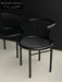 Vintage Helmut Lubke Black Lacquered Wood Dining Chair 1960s Mid-Century Design