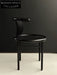 Vintage Helmut Lubke Black Lacquered Wood Dining Chair 1960s Mid-Century Design